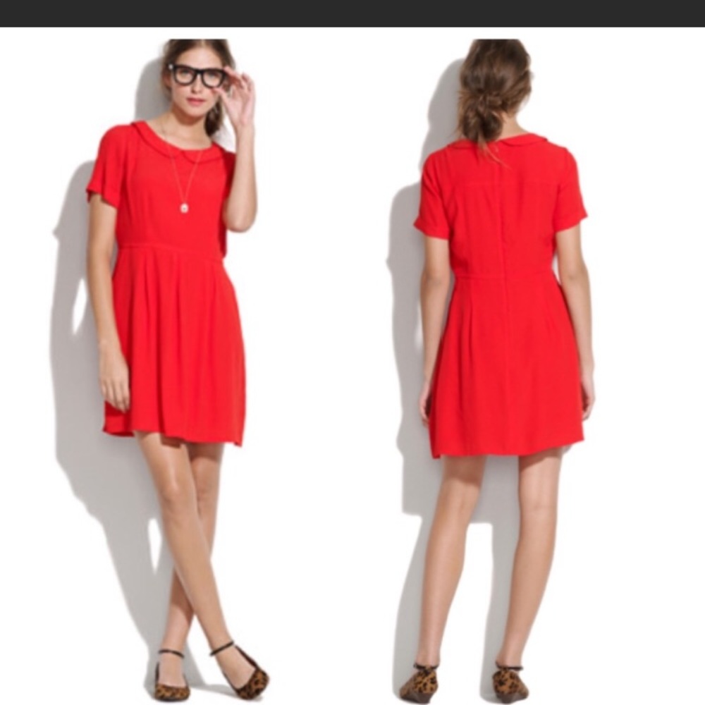 Broadway & Broome Chic Red Peter Pan Collar Dress